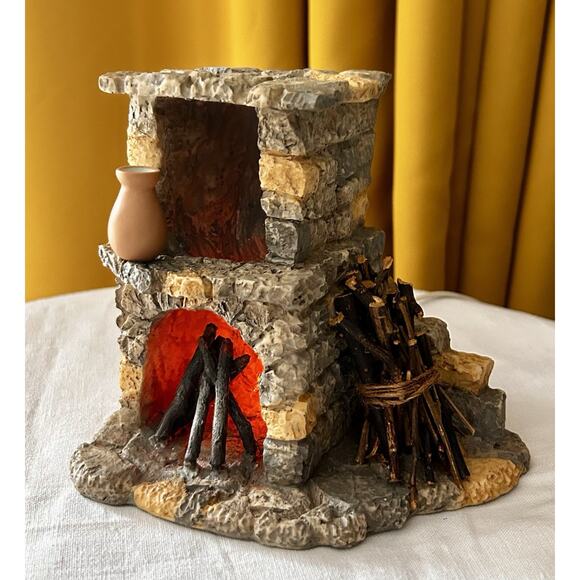 Retired 1998 Fontanini Lighted Fireplace 94802 Village Heirloom Nativity40 - Picture 15 of 15